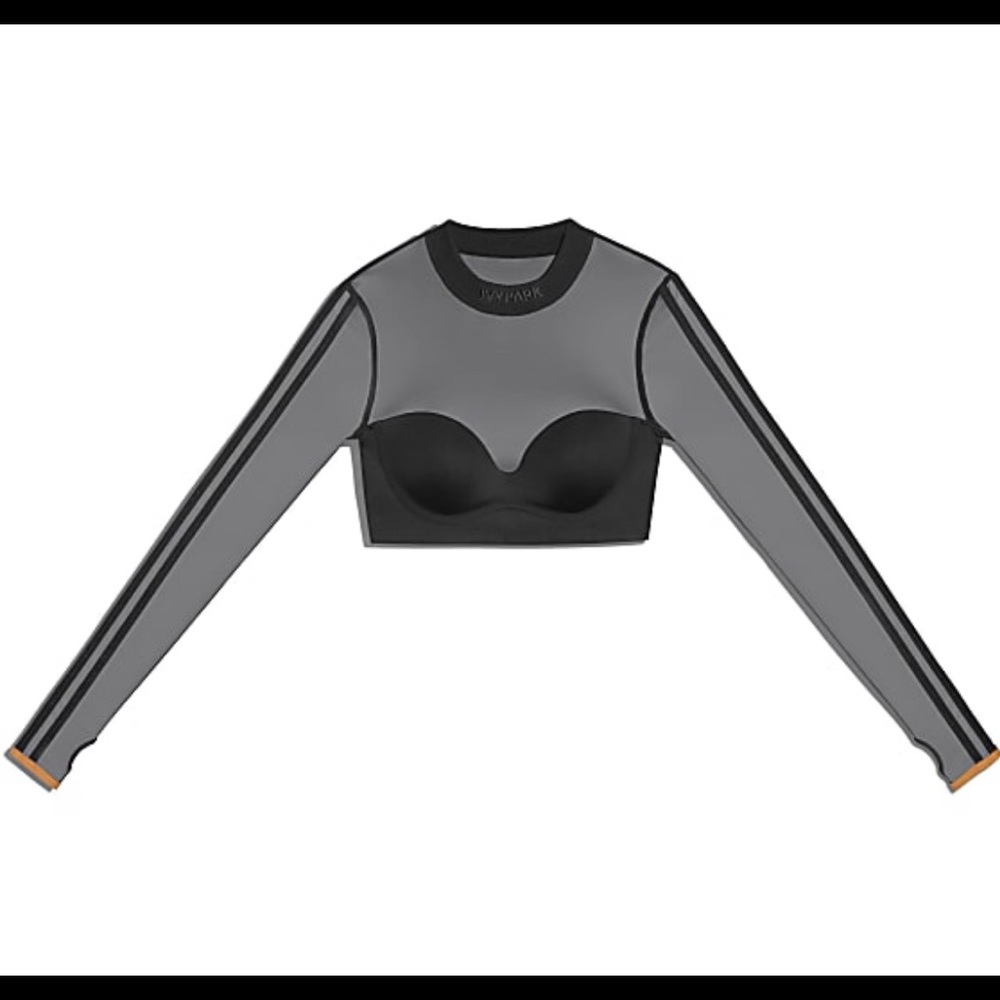 Ivy Park long sleeve mesh crop top